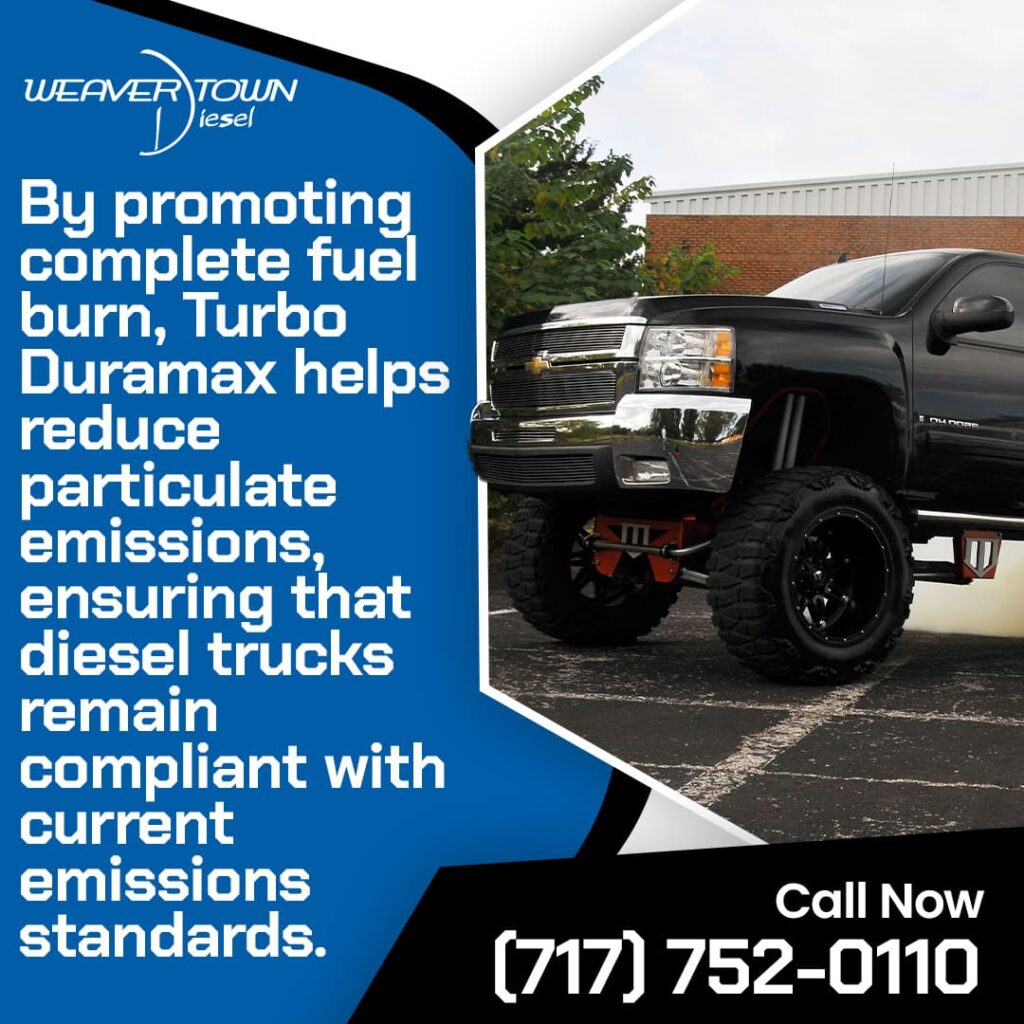 turbo duramax helps reduce particulate emissions