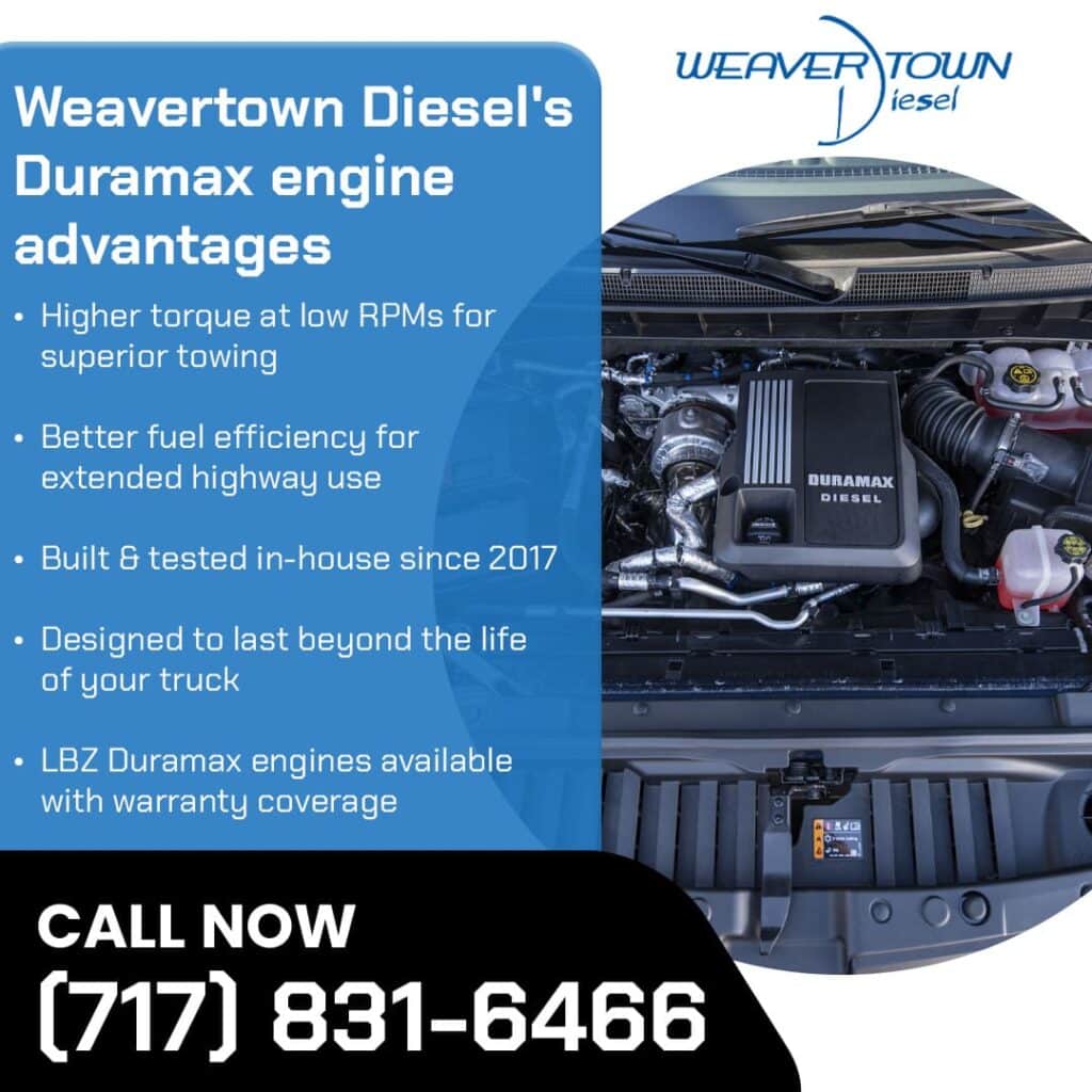 Weavertown Diesel's Duramax engine advantages