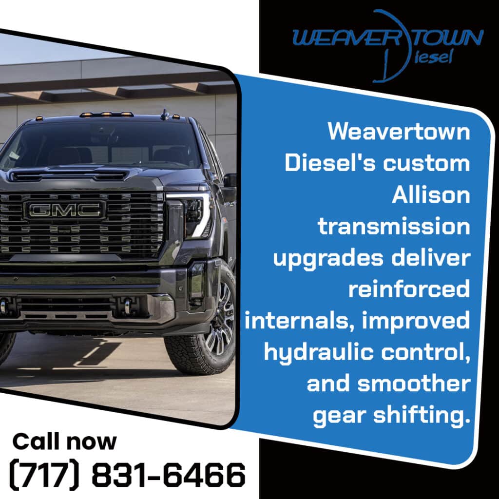 GMC diesel truck with Allison transmission upgrade for improved shifting performance and drivetrain durability